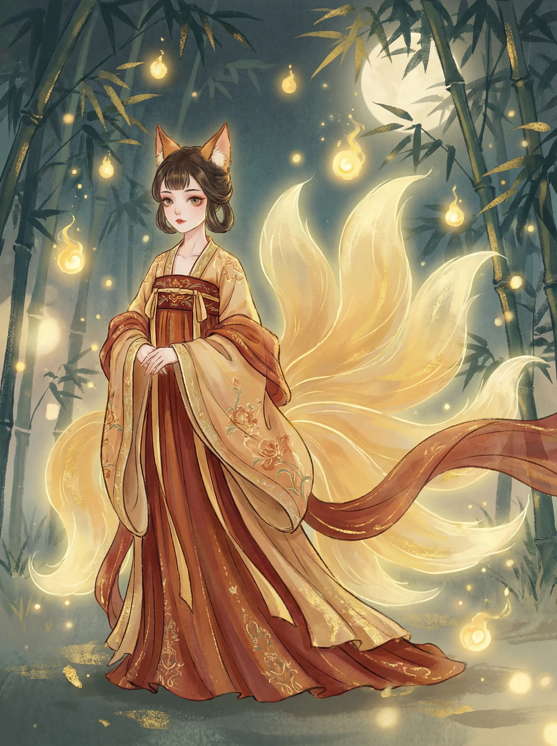 九尾狐 - 九色视频 山海经神兽动漫角色